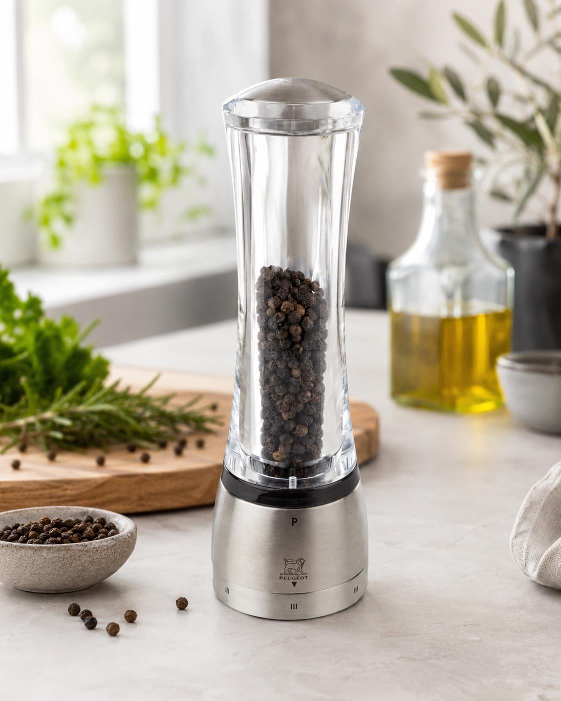 Peugeot Daman Pepper Mill 21cm Silver