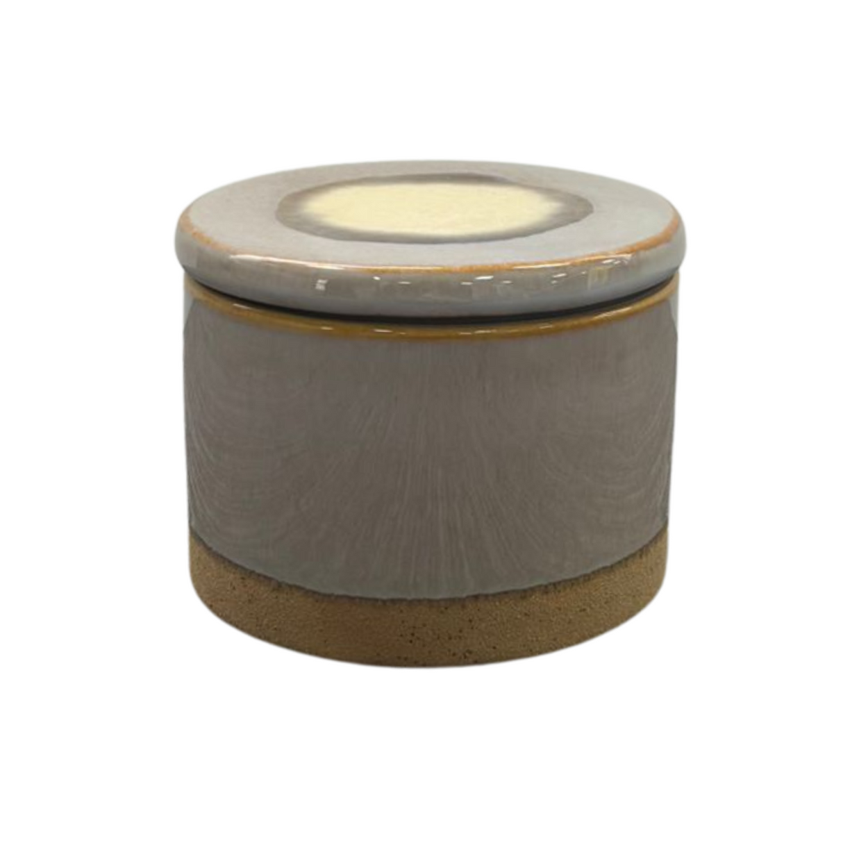 Small Grey Ceramic Jar with Lid