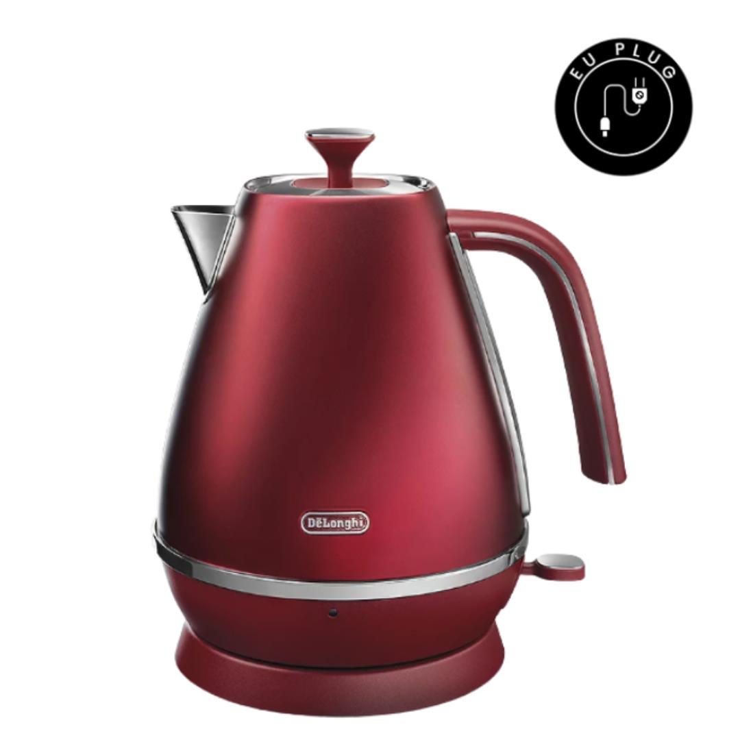 De'Longhi Distinta Flair 1.7L Electric Kettle Matte Metallic Red Finish EU Plug