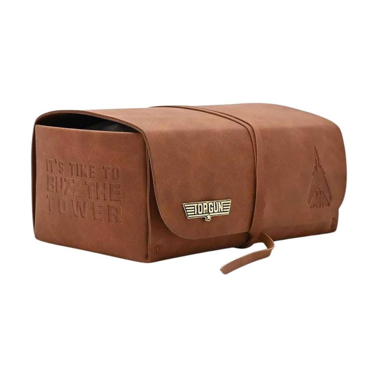 Top Gun PU Leather Wash Bag Tan