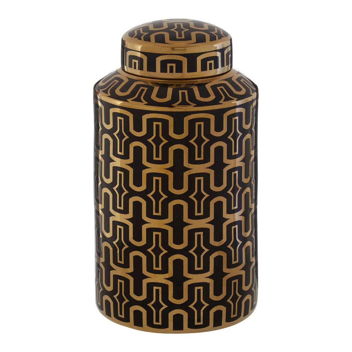 Tamara Large Black and Gold Jar