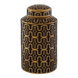Tamara Large Black and Gold Jar