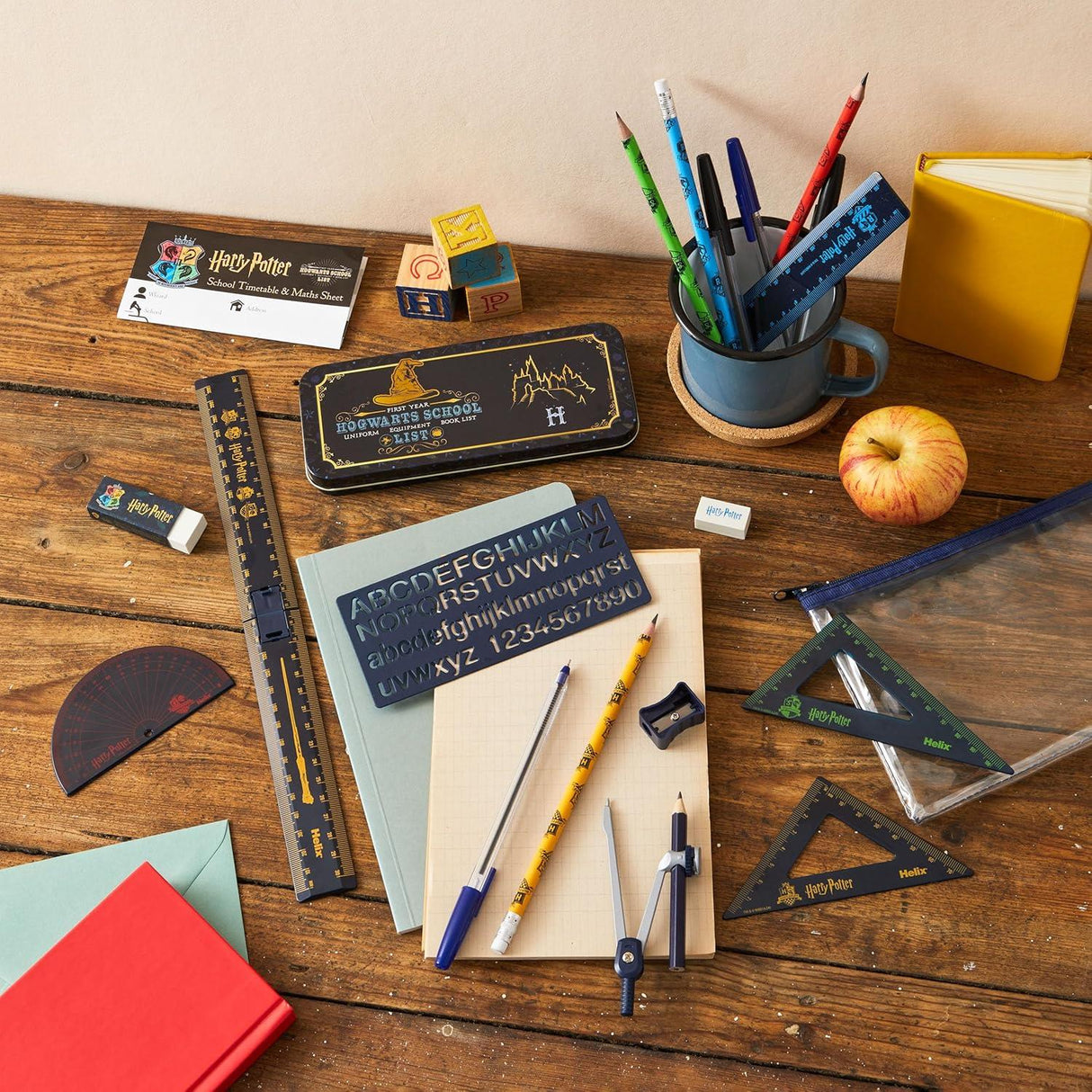 Harry Potter Stationery Set by Helix includes Geometry Set