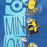 Minions Backpack School Bag with Front Zip Pocket One Size Blue