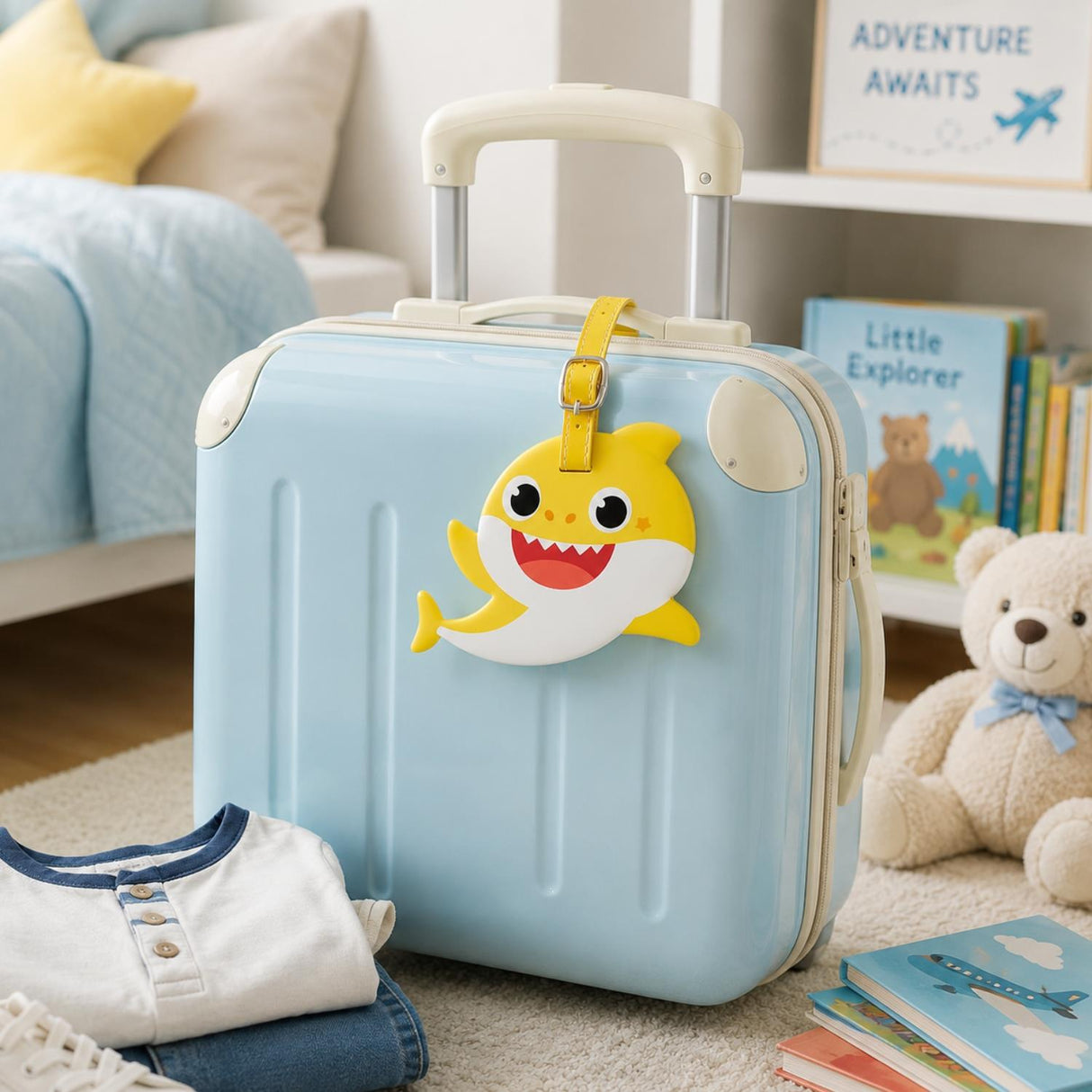 Baby Shark Luggage Tag Yellow