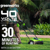 Greenworks 40V Dethatcher 35cm includes 2.5Ah Battery