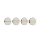LSA Chevron Teaplate 16cm Gold Assorted Set of 4