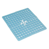 Non-Slip Durable Bath Shower Mat with Suction Cups 53cm x 53cm Blue