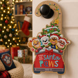 Paw Patrol Santa Paws Please Stop Here Wooden Door Hanger