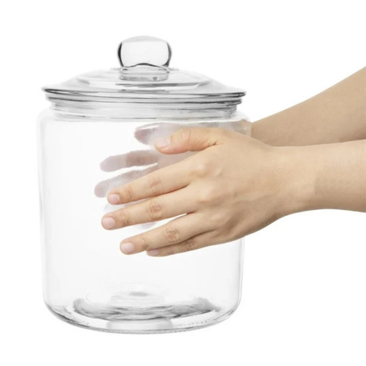 Premium 3.8L Thick Glass Storage Kitchen Jar with Airtight Lid