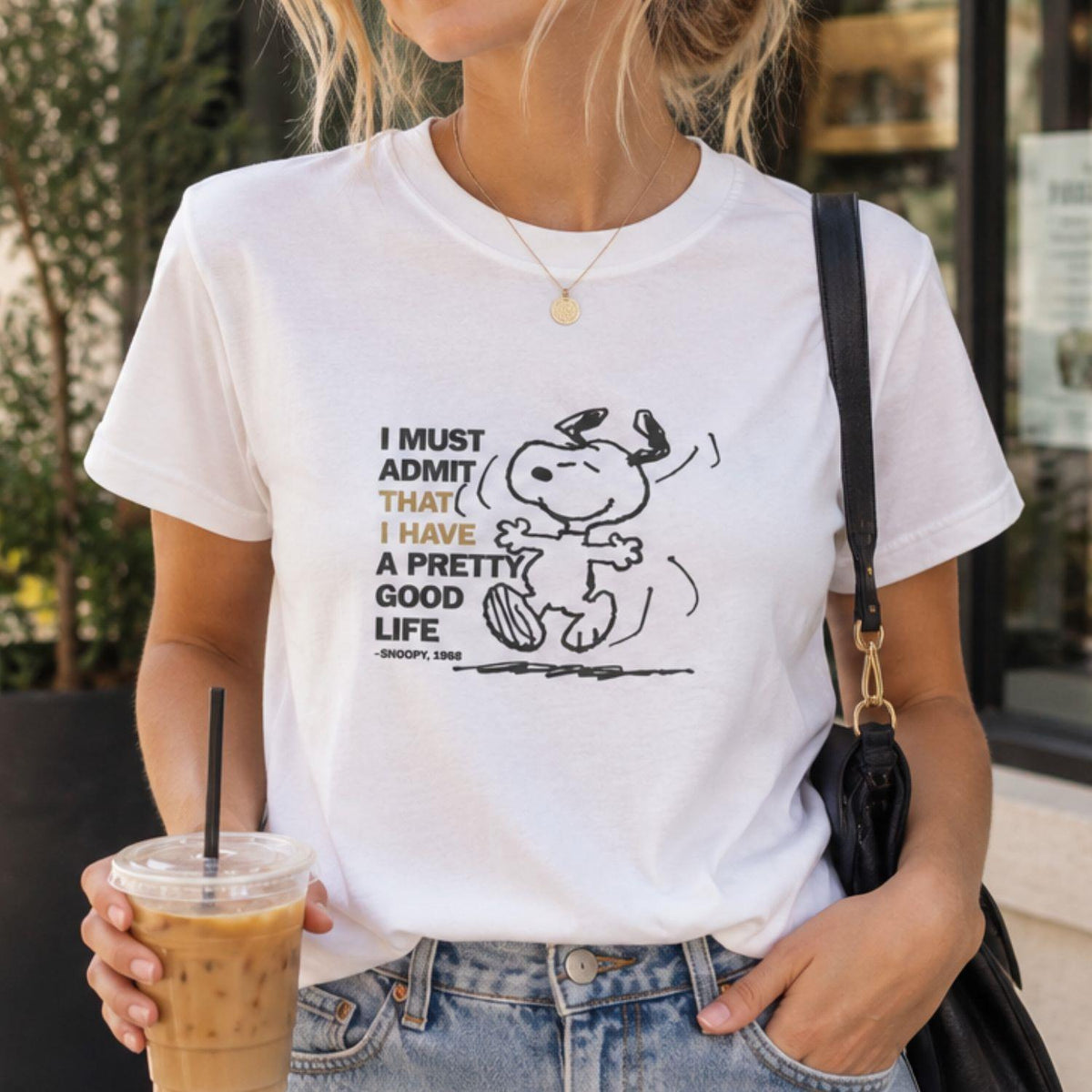 Women's Snoopy Short Sleeve T-Shirt 100% Cotton Size XL White