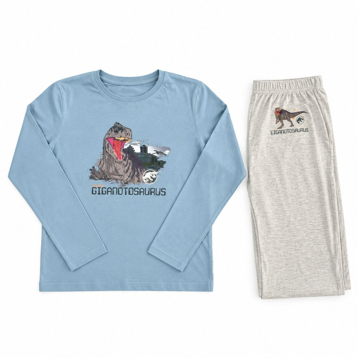 Jurassic World Boys T-Rex Pyjama Set 100% Cotton 11-12 Years Blue