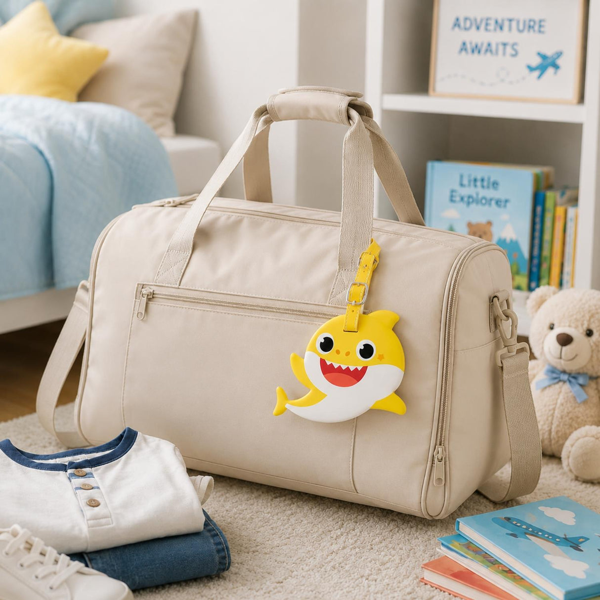 Baby Shark Luggage Tag Yellow