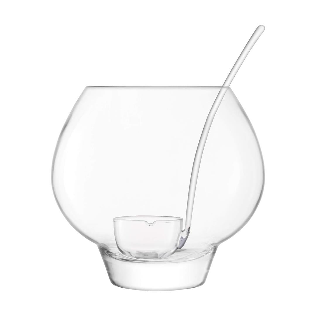 LSA Rum Punch Bowl Set with Ladle and Six Handmade Balloon Glasses