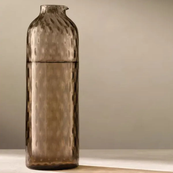 LSA Dapple 1 Litre Glass Carafe Earth Brown