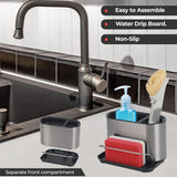 Kitchen Sink Caddy Organiser Sponge Brush Holder Stainless Steel