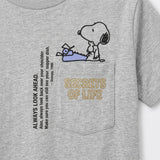 Women's Snoopy T-Shirt  Short Sleeve Cotton Polyester Blend Size XS Grey