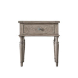 Traditional Mindy Wooden Parquet Side Lamp Table 1 Drawer