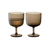 LSA Dapple Wine Glass 325ml Set of 2 Earth Brown