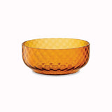 LSA Dapple Mouth-Blown Glass Bowl 22.5cm Sun Amber