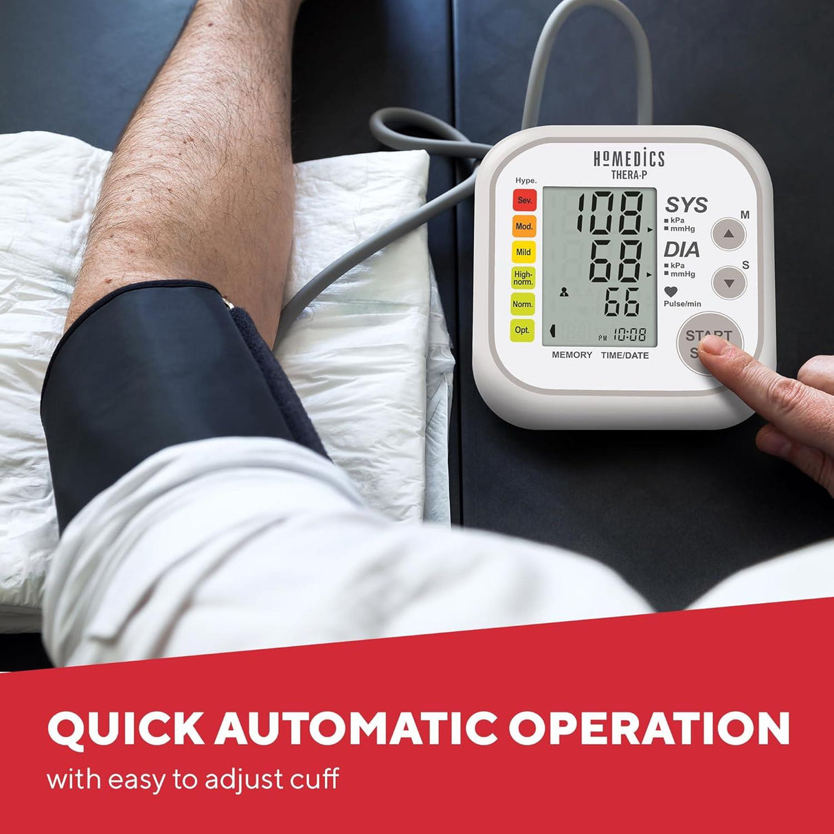 HoMedics Thera-P Automatic Arm Blood Pressure Monitor with Arrhythmia Detection