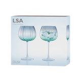 LSA Dusk Balloon 650ml Goblet Set of 2 Green Grey