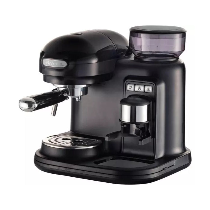 Ariete Moderna Espresso Coffee Machine with Integrated Grinder 1080W Black