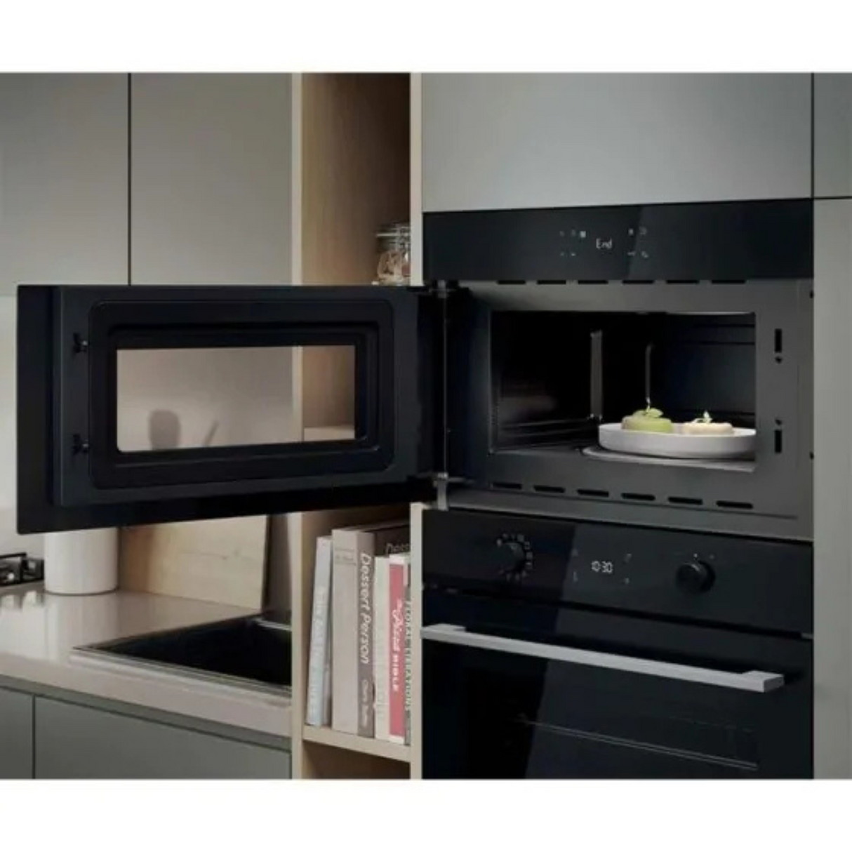 HOOVER HO38SC3BF7XK Built-in Compact 24L Microwave with Grill Black