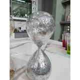 Silver Glitter 30cm Hour Glass