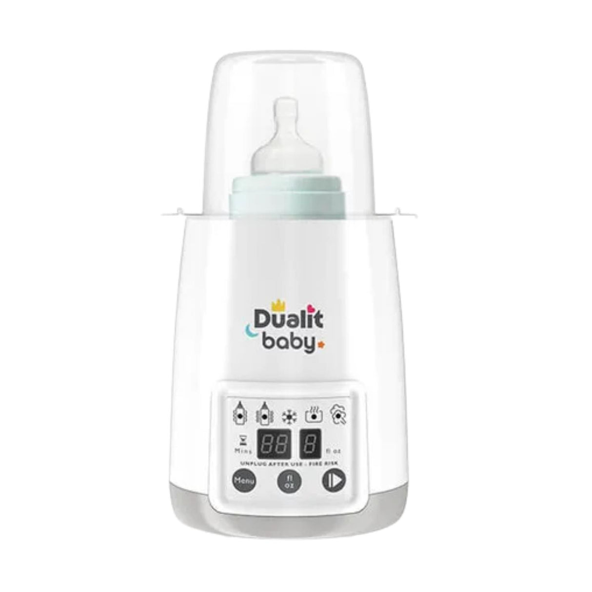 Dualit Baby Range Single Bottle Warmer White and Grey