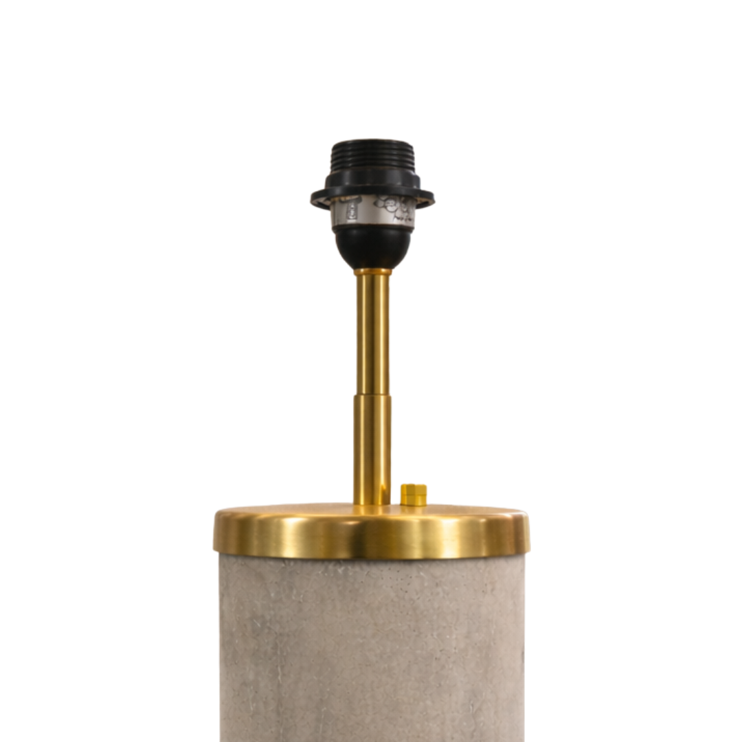 Marble Table Lamp Base 49cm with Brushed Gold Detail No shade