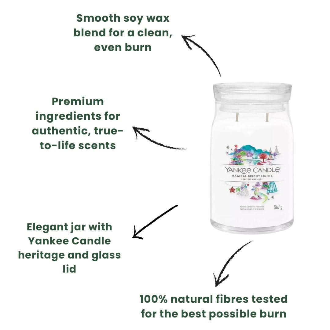 Yankee Candle Signature Magical Bright Lights Large Jar White 567g