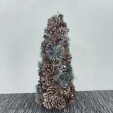 Pinecone Christmas Tree Ornament with Frosted Detail 38cm
