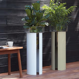 LSA Terrazza Planter H75cm Clear and Grey