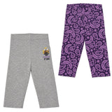 Minions Girls' 2-Pack Cotton Leggings Size 5-6 Years Multi