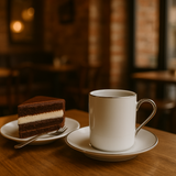 LSA Palazzo 100ml Porcelain Coffee Cup and Saucer Pearl Platinum