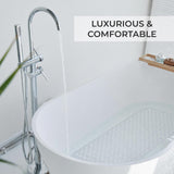 Non-Slip Durable Bath Shower Mat with Suction Cups 40cm x 100cm Clear