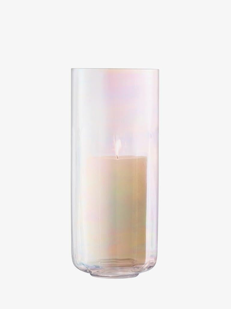 LSA Pearl Candle Holder with Candle 28.5cm