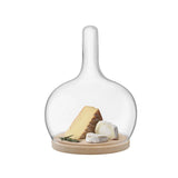 LSA Cloche Dome with Oak Base 19 x 25.5xm Clear