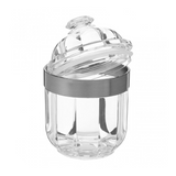 Small Silver Acrylic Storage Jar H18cm