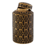 Tamara Large Black and Gold Jar