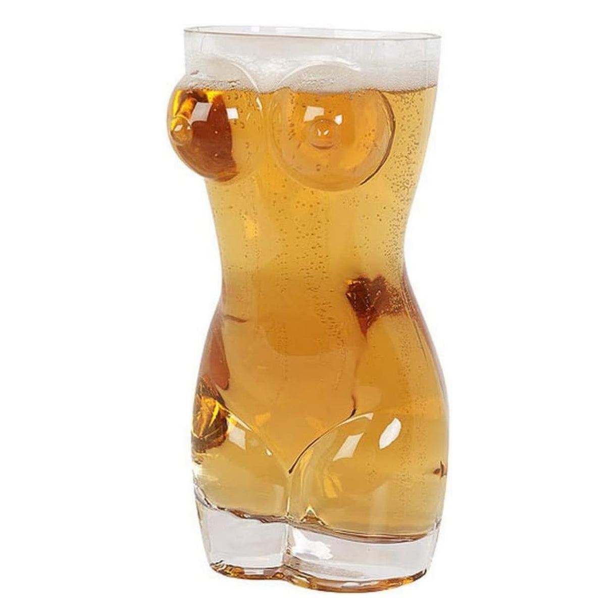 Body Shape Torse Pint Glass Clear