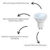 WiZ GU10 LED Smart Dimmable 350 Lumen Lightbulb