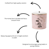 Disney Minnie Mouse Little Star Ceramic Money Box Pink