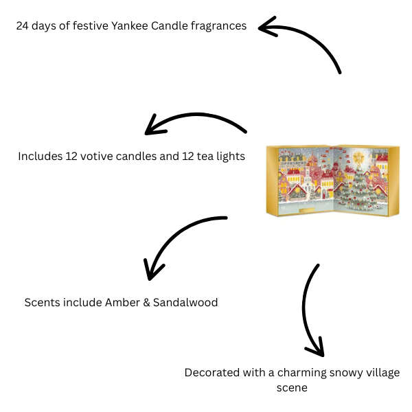 Yankee Candle Advent Calendar Book 24 Candles Festive Fragrances