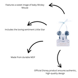 Disney Mickey Mouse Dream Big Little Star MDF Hanging Decoration Blue