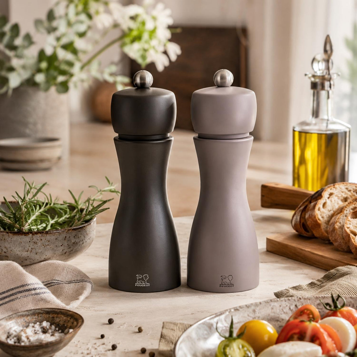 Peugeot Duo Tahiti Pepper and Salt Mill 15cm Grey/Chocolate