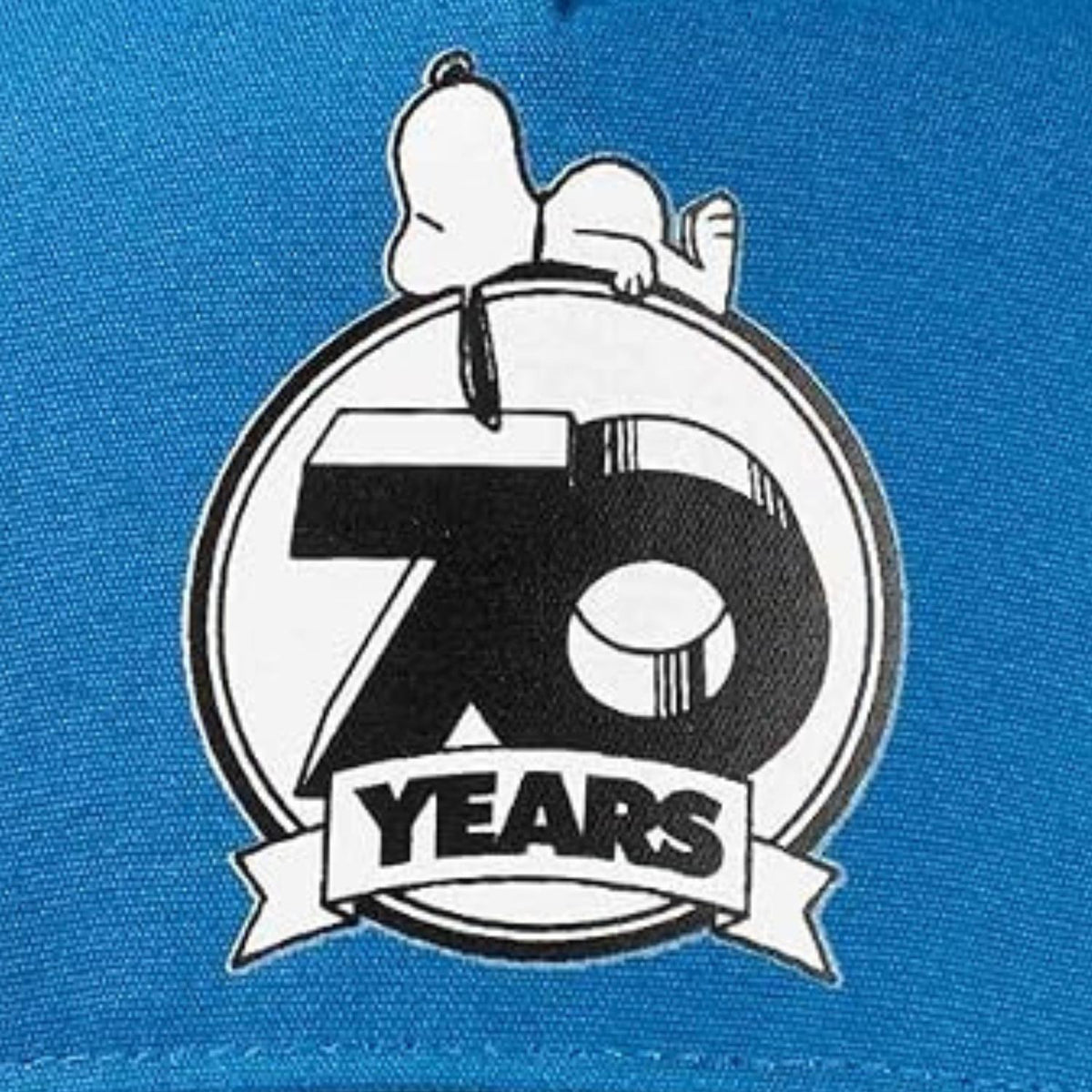 Peanuts Snoopy 70 Years Logo Baseball Cap Blue and Turquoise