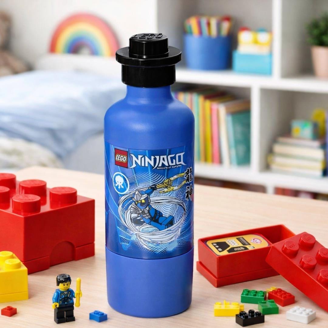LEGO Jay ZX Ninjago 0.4L Drinking Bottle Blue