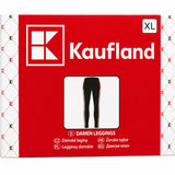 Kaufland Women's Logo Cotton Stretch Leggings Black Red Size XL